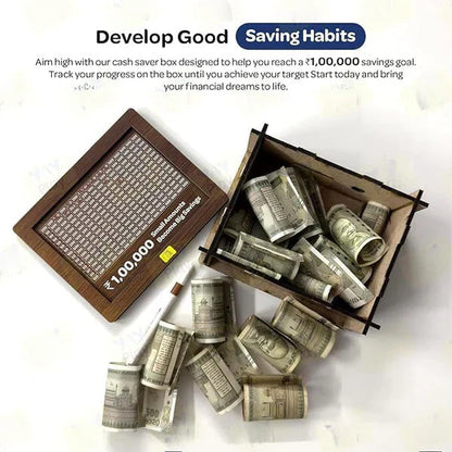 Big Money Saving Milestone Wooden Box - Save Rs 1,00,000/- In Invest Rs 399/-