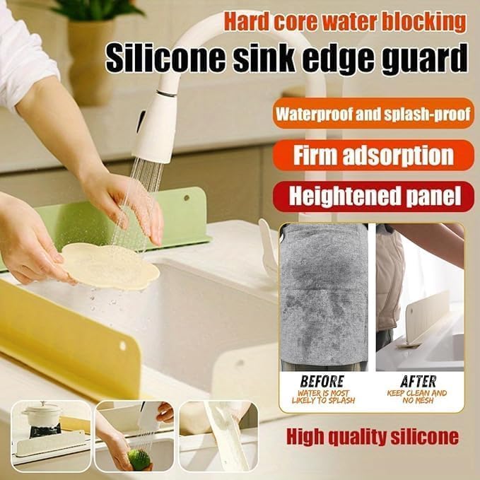 Kitchen Sink Splash Guard – Stops Water Splashes & Mess | Buy 1 Get 1 FREE
