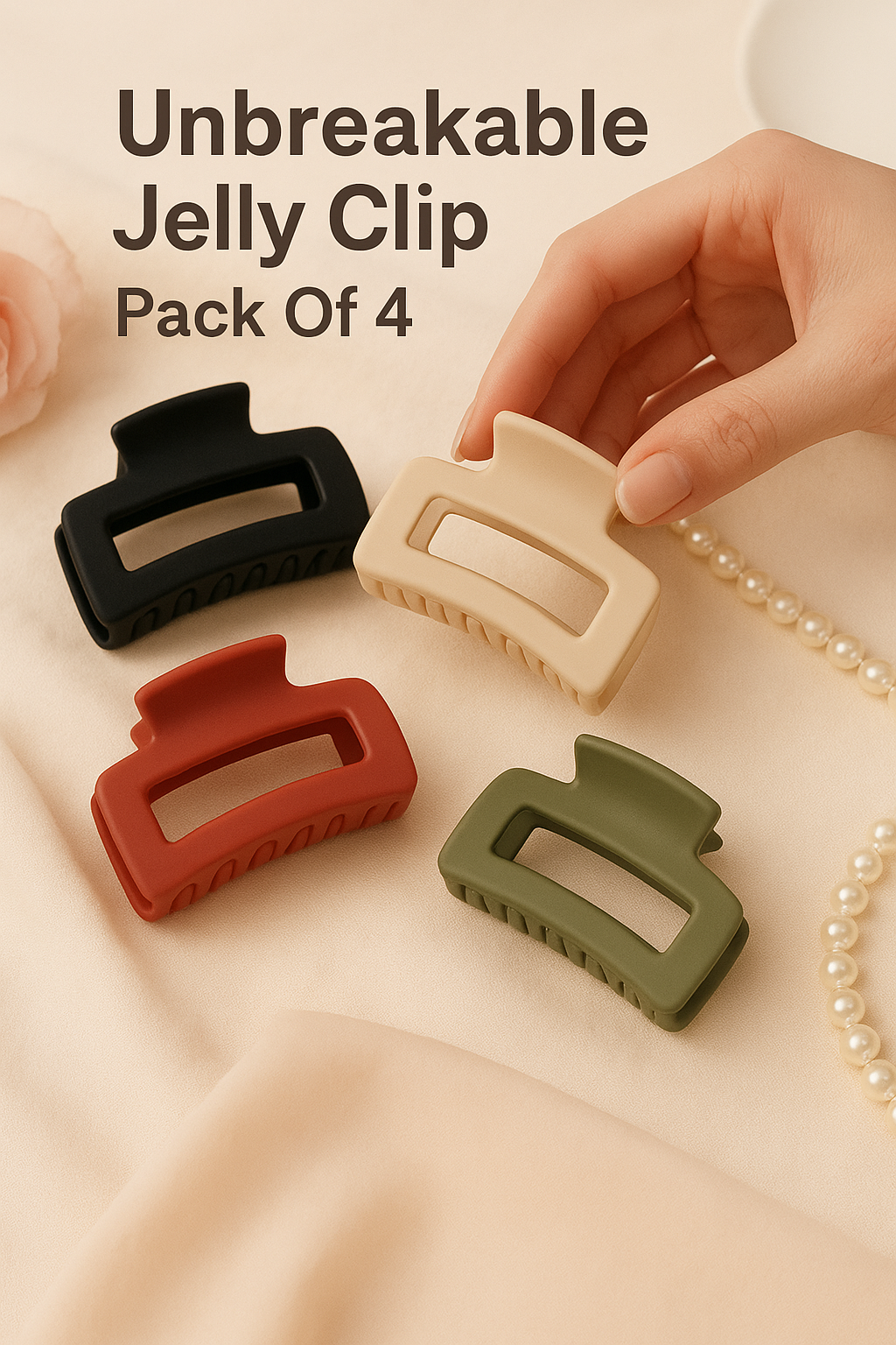 Unbreakable Soft And Safe Jelly Clip ( Pack Of 6 )