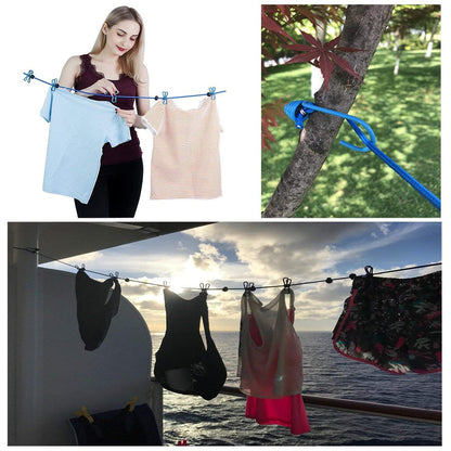 Cloth Drying Rope with Hooks (Buy 1 Get 1 Free)