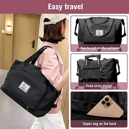 Water Proof Foldable Travel Duffel Bag With Pocket ( Buy 1 Get 1 )
